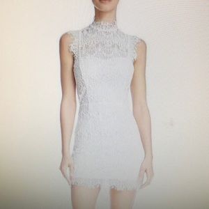 Free People all white knee length lace dress